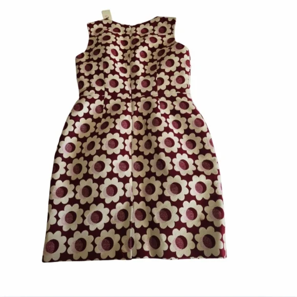 NWT Boden Harriet Daisy Jacquard Sheath Dress Size 8P (Med Petite) Cream/Mauve - Picture 3 of 13